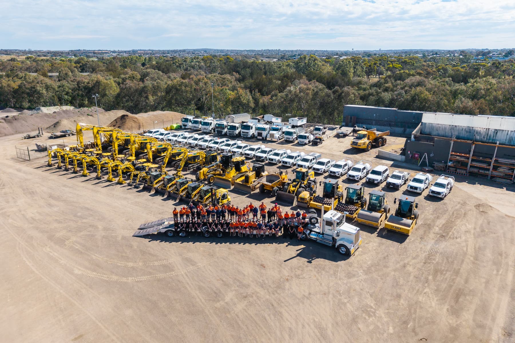 The CivElite fleet and crew assembled in the yard for the end-of-year return-to-yard session